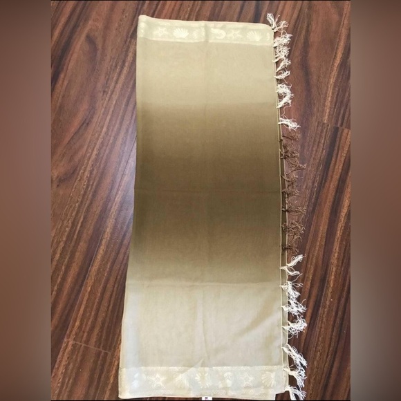 Rima women’s one size beach sarong, ombré, seashell, beige brown - Picture 1 of 5